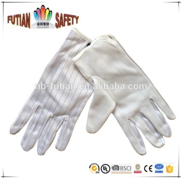 IN1214 bleach white 100%cotton safety working ANTI STATIC gloves For inspector