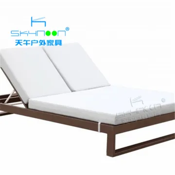 Modern Aluminum Sunbed - Contemporary Outdoor Furniture Garden Double Sun Lounger