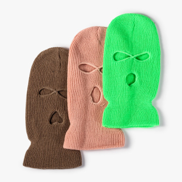 3-Hole Winter Knitted Balaclava: Full Face Ski Mask, Windproof Neck Warmer & Thermal Cycling Accessory