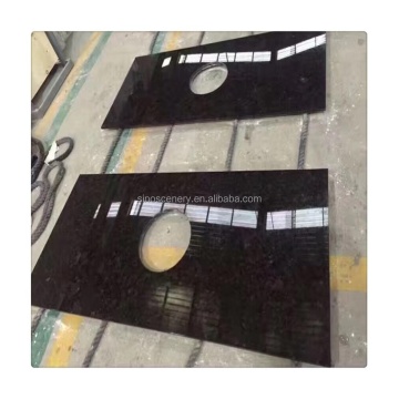 Angola Dark Granite with Square Sink Hole Cut Out for Kitchen Countertops