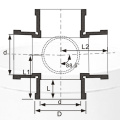 Bs5255 / 4514 Дренажный Крест UPVC с дверью серого цвета