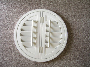 47mm Basswood Indoor Round Window Shutters With L-frames Tilt Bar