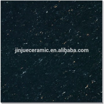 small order 24'x24' floor with clean black porcelain tile