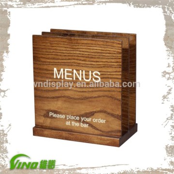 table stand menu holder , Wooden Menu Holder , restaurant table menu holder ,