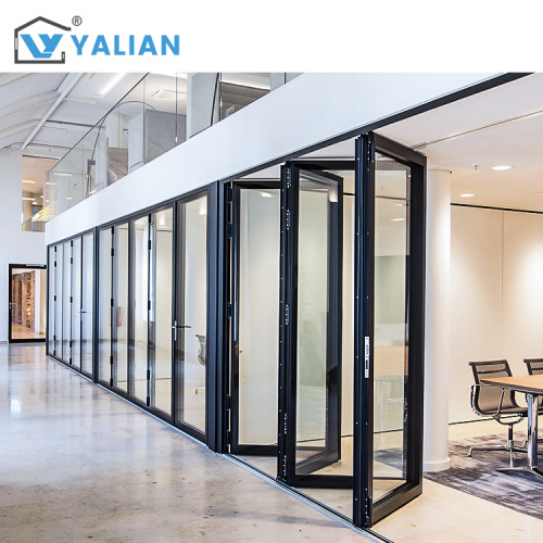 Aluminium Bifold Doors Double Tempered Glass Customizable