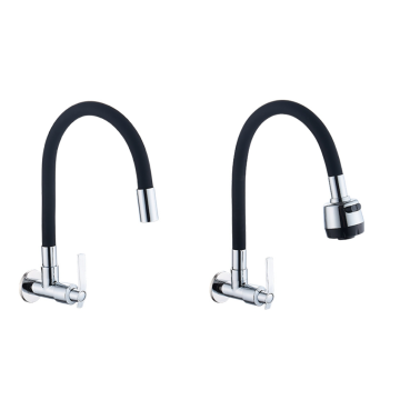 Australian Standard Wall Mounted Single Handle Matte Black Conceal Basin Faucet DZR Brass Faucet Tap