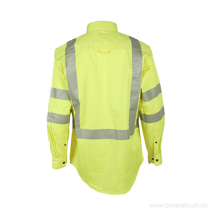 Cotton Hi Vis Flame Retardant Industry Work Shirt