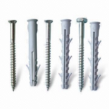 Nylon Anchor Hammer Plugs with Nail Screws and 35 to 200mm Length