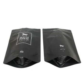 Custom Printed Stand Up Zipper Barbecue Charcoal Packaging Bag