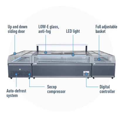 Commercial horizontal refrigerator cold drink freezer price