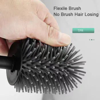 Household Silicone Toilet Cleaning Brush