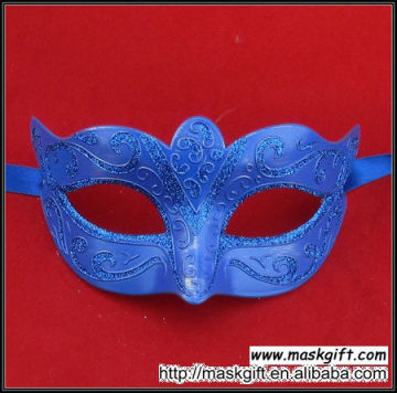 Wholesale High Quality Different Designs Of Masks Solid Blue Plastic Masquerade Masks