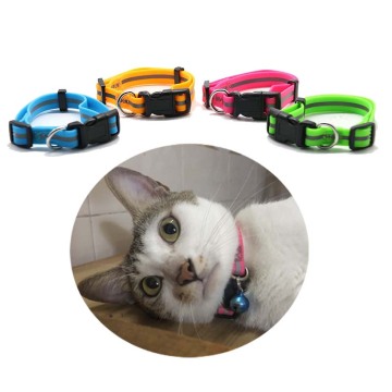 Cuello pequeño de mascotas impermeable al por mayor con luces - CC001 Collar de gato reflectante PVC y nylon duradero