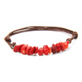 Gravel Leather Rope Woven Bracelet