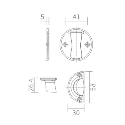 Floor suction punch-free strong magnetic door stop