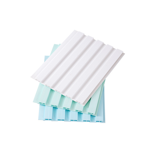 Bảng điều khiển tường WPC màu xanh và trắng