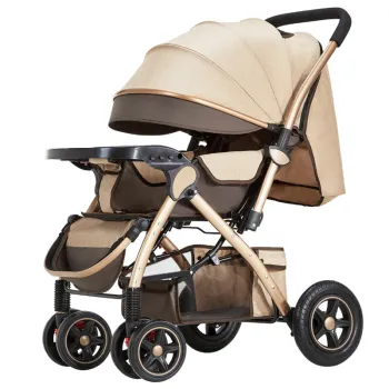 Wholesale Luxury Foldable 3 in 1 Travel Outdoor System Lightweight Folding Baby Strollers with 4 Wheel Cushion Trolley
