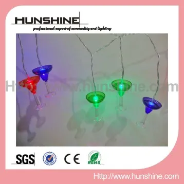 wine glass led festival decorative lights