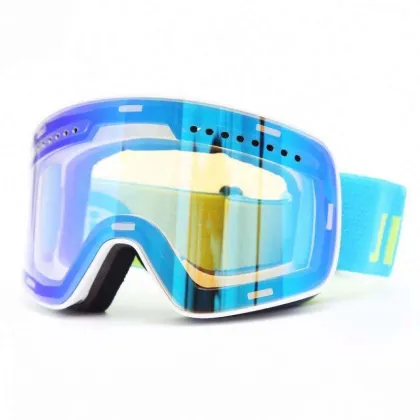 Custom Interchangeable Lens UV400 Anti-Fog Snowmobile Ski Goggles