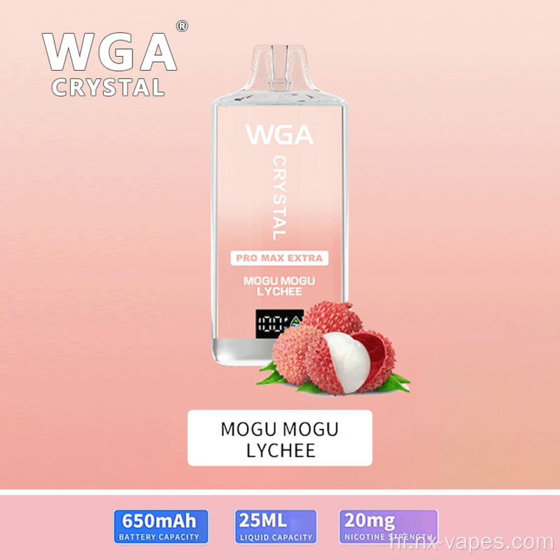 WGA क्रिस्टल प्रो मैक्स अतिरिक्त 15000 पफ्स मूल्य