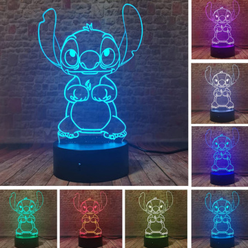 3D -Kinder Anime Tiere Nachtlichter