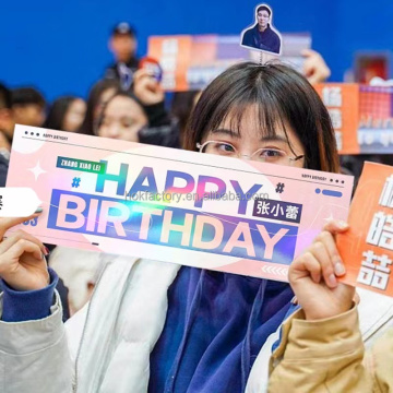 Custom Double-Sided Holographic K-pop Photocard and Banner Tickets for Events
