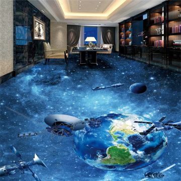 beibehang wallpaper on the wall large Custom home interior Universe Galaxy Earth 3D Flooring wallpaper for the kitchen Mural 3d