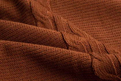 Women Pullover Sweater Turtleneck Plaid Sweaters