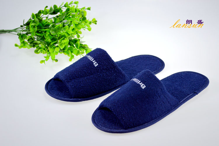 Dark Blue Terry Slipper Airline Slipper Terry Towel