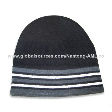 Men's Winter Hat with Stripe, Suitable for Sports and Promotional Purposes