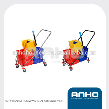 Stainless steel Mop Wringer Bucket With 4 Wheels