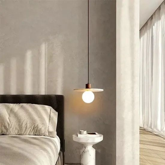 Nordic Style Rustic Stone Chandelier Pendant Lamp for Kitchen Island and Bedroom