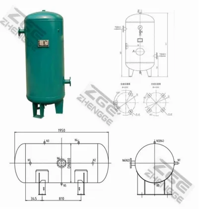 Used Air Compressor Tank , Air Receiver Tank 30 Bar High Pressure Air Storage Tank
