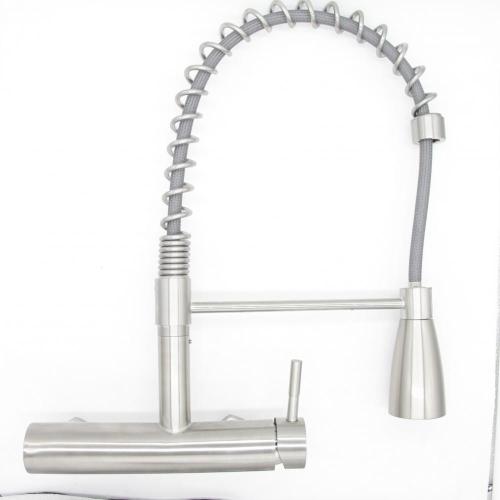 Brass single handle chrome kitchen sink faucet