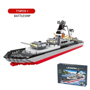 774PCS DIY Military Cruiser Building Block Set for Boys and Girls