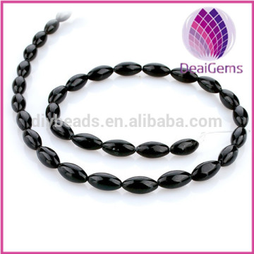 Natural 5*12mm black obsidian beads loose gemstone beads