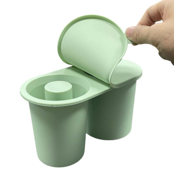 Three-dimensional Cylinder BPA-free Hollow Silicone Ice Cube Mold 40 oz Water Cup Special Ice Cube Tray With Lid