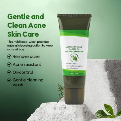 Korean Tea Tree Anti-Acne Facial Cleanser - Oil Control Face Wash
