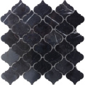 Batu alam hitam mosaik ubin dinding grosir