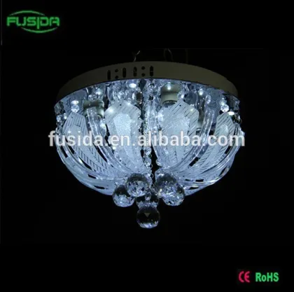 Decorative glass led ceiling lighting, crystal ceiling light