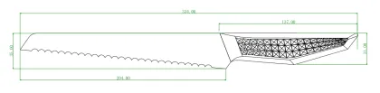 HOSHANHO 8\" Serrated Bread Knife: Ultra-Sharp, Forged German Carbon Stainless Steel for Smooth Bread, Bagel, and Cake slicing