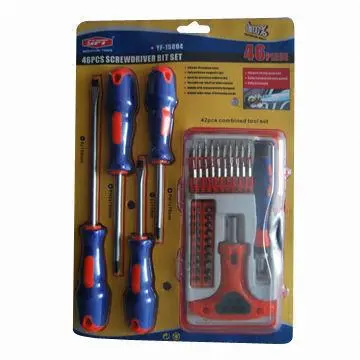 Screwdriver set/46-piece screwdriver set, CR-V blade