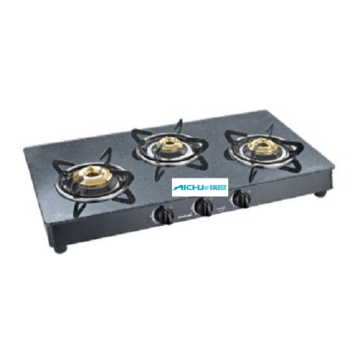 Crystal Granito 4 Burner Cooktop Black Granite Finish