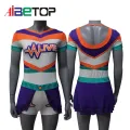 Uniformes de torcida de torcida de tecido metálico personalizado
