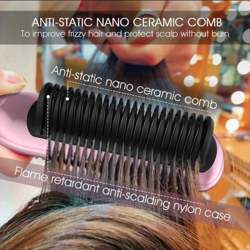 Enhanced hair straightener brush by miropure