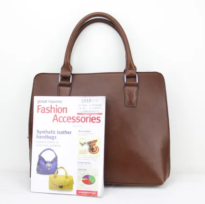 Premium PU Men's Black Leather Business Briefcase