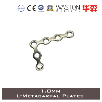 1.0mm Titanium Mini L- Metacarpal Plate