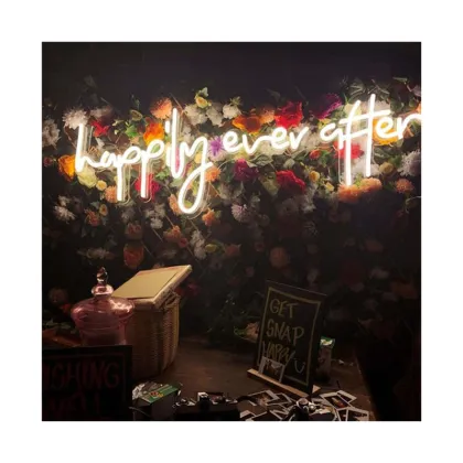 Flexible Custom LED Neon Sign for Glodmore2's Happily Ever After Wedding Party