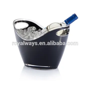 double wlal black color plastic beer bucket, wine bucket, ice bucket