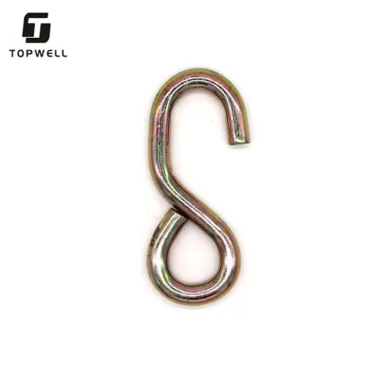 Galvanized 25mm S-Shaped Metal Hooks for Webbing: Robust S Hooks for Industrial and DIY Applications